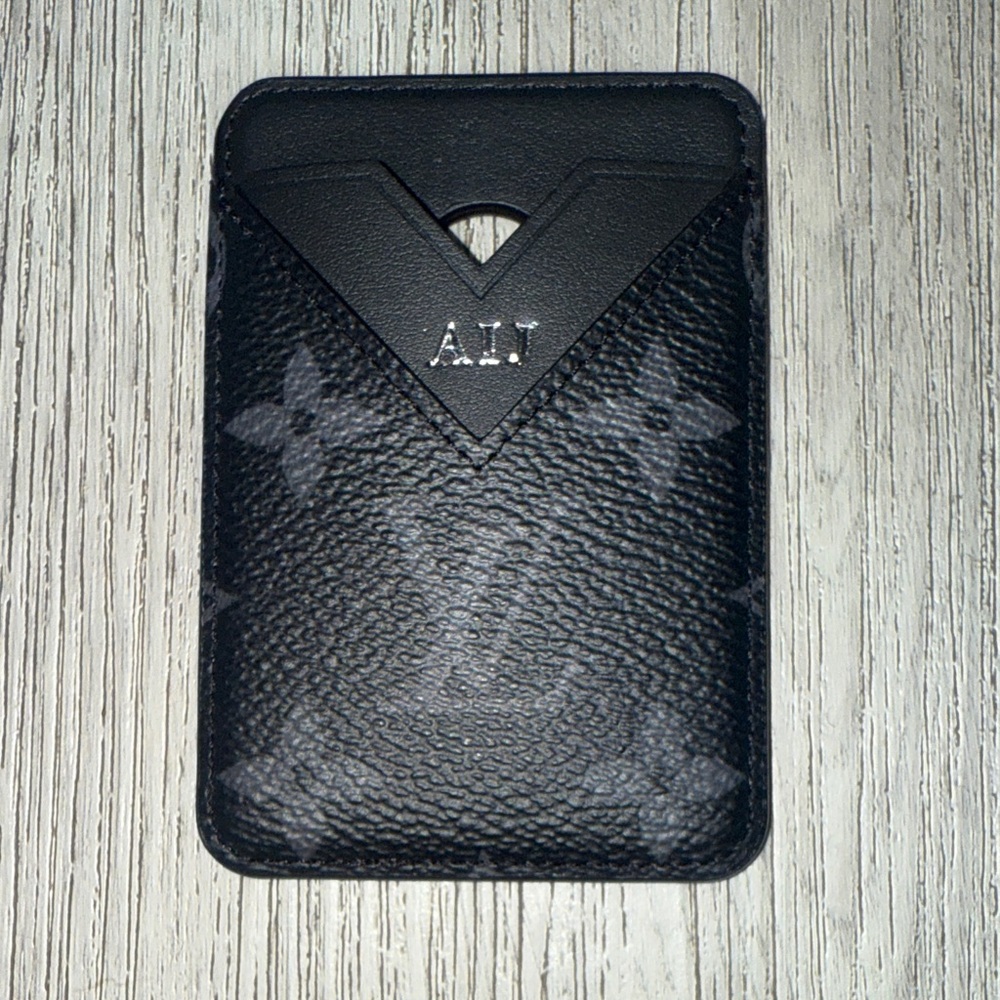 Authentic Louis Vuitton Black Leather Card Holder